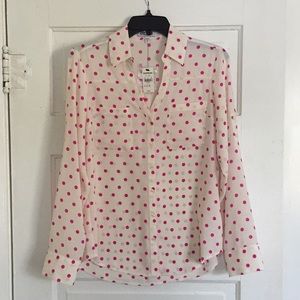 Express Pink/white blouse